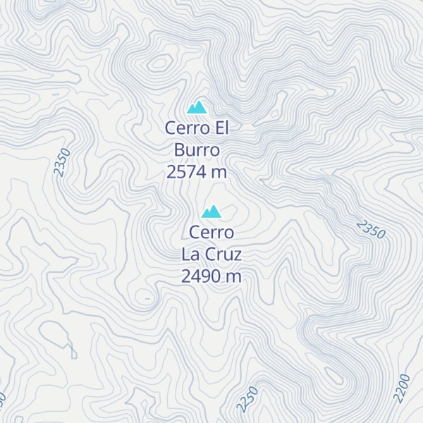 Map of Cerro La Cruz