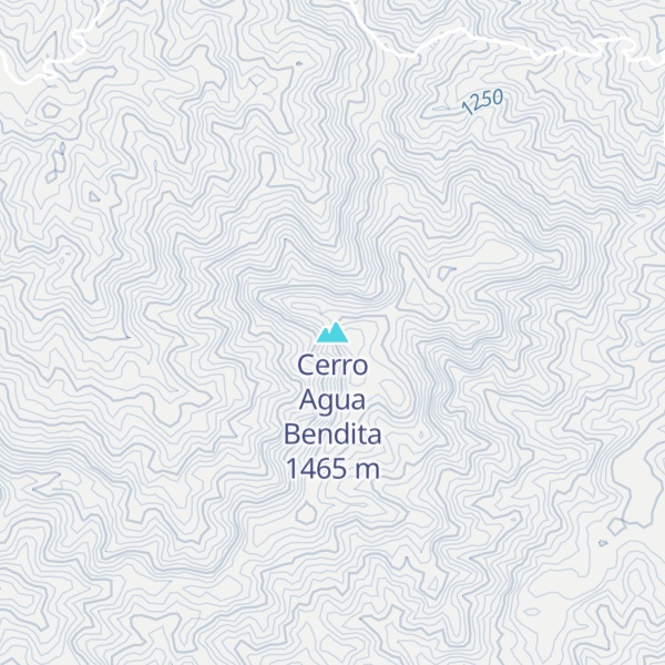Map of Cerro Agua Bendita