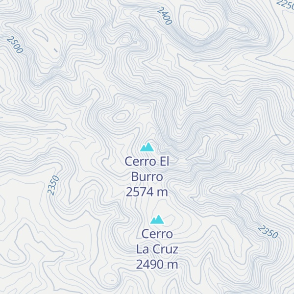 Map of Cerro El Burro