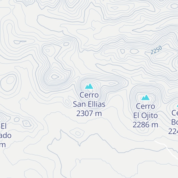 Map of Cerro El Carrizo