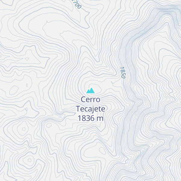 Map of Cerro Tecajete