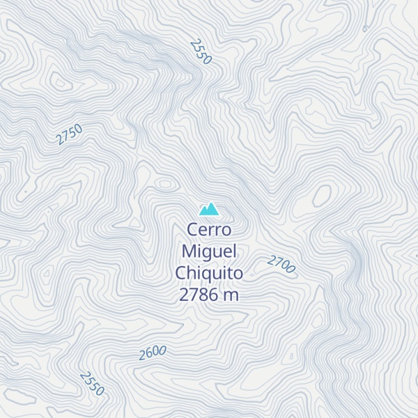 Map of Cerro Miguel Chiquito