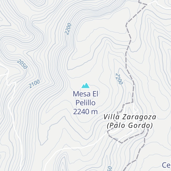 Map of Mesa El Pelillo