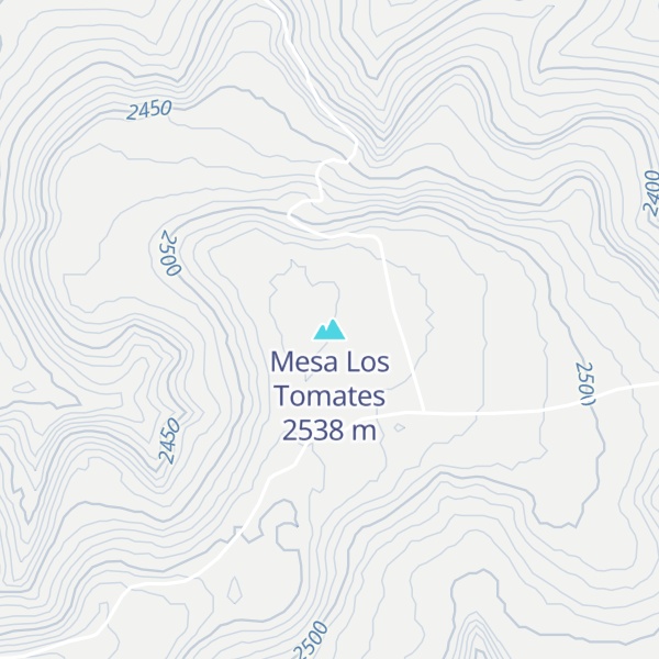 Map of Mesa Los Tomates