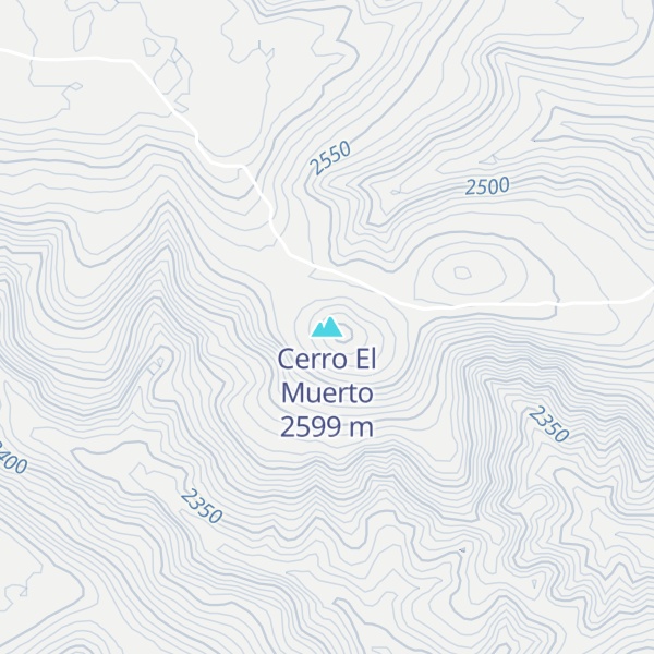 Map of Cerro El Muerto