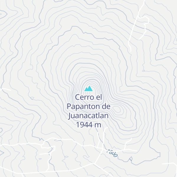 Map of Cerro el Papanton de Juanacatlan