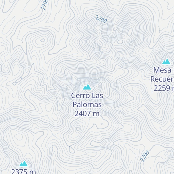 Map of Cerro Las Palomas