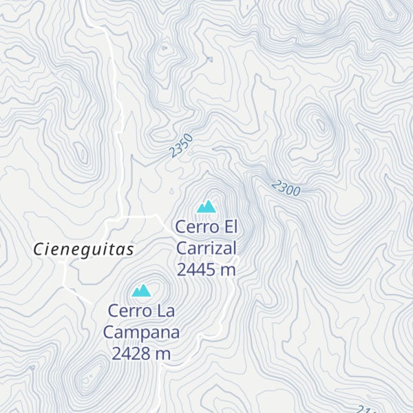 Map of Cerro El Carrizal