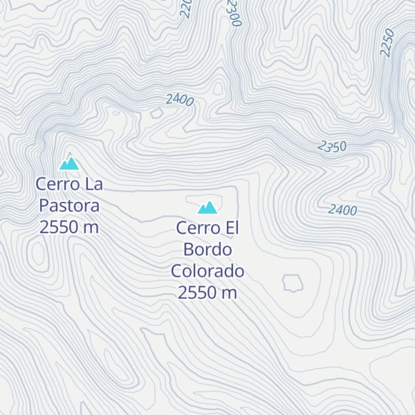 Map of Cerro El Bordo Colorado