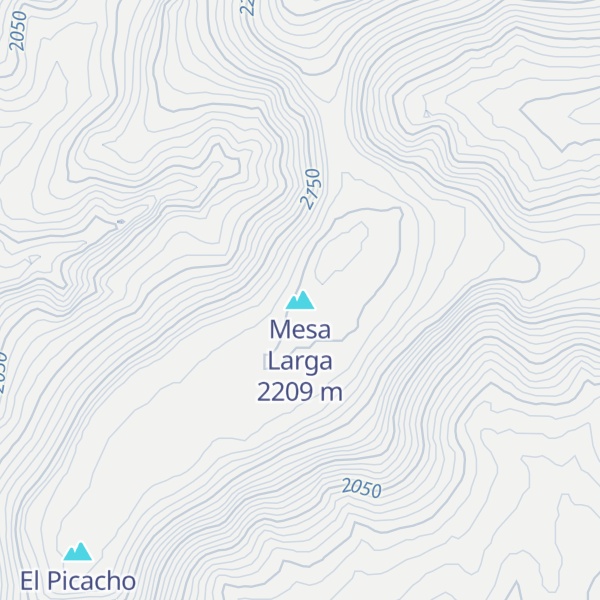 Map of Mesa Larga