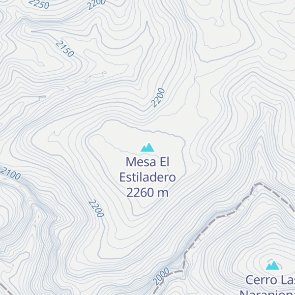 Map of Mesa El Estiladero