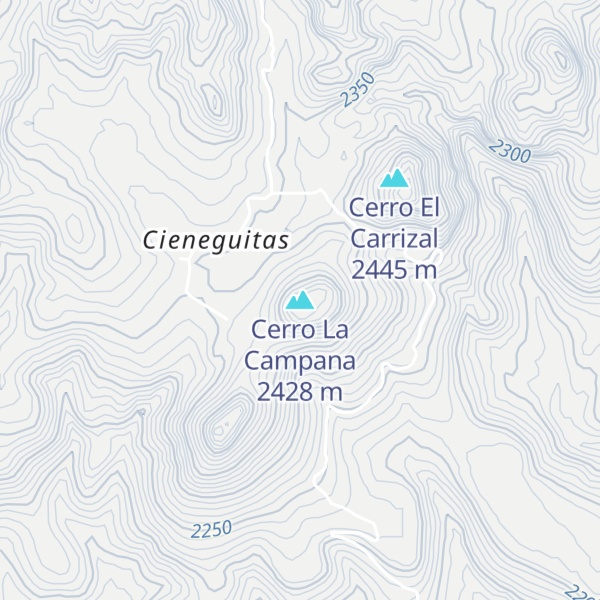 Map of Cerro La Campana