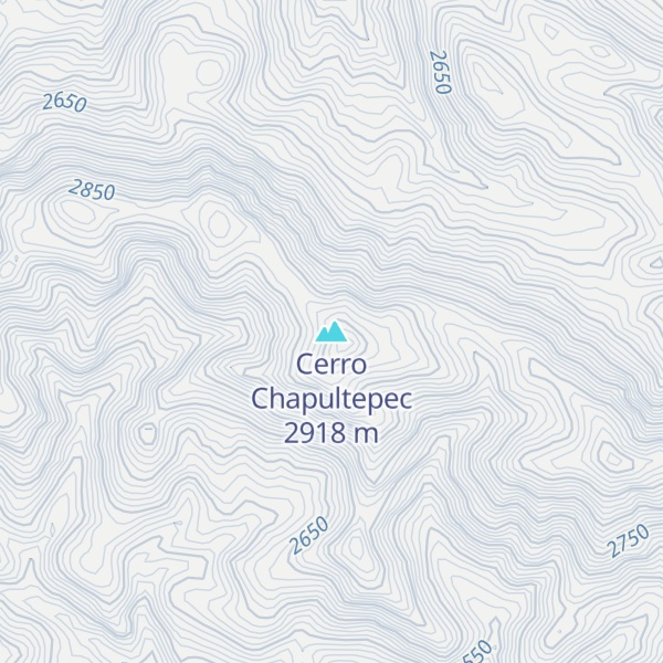 Map of Cerro Chapultepec
