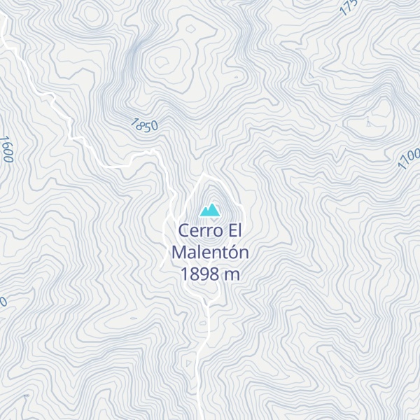 Map of Cerro El Malentón