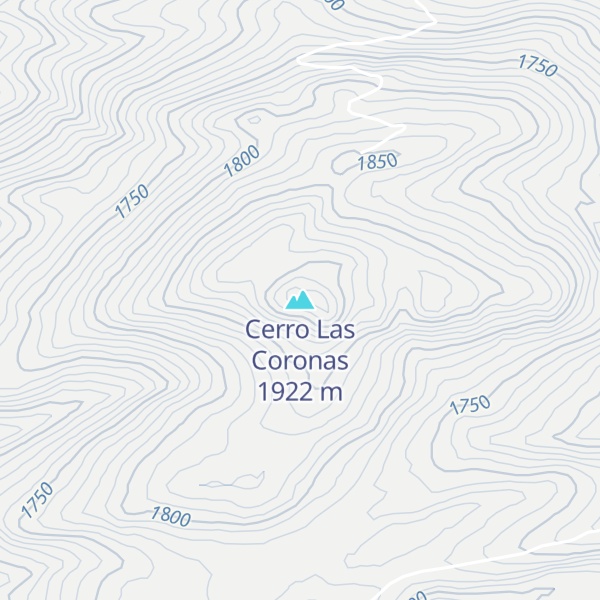 Map of Cerro Las Coronas