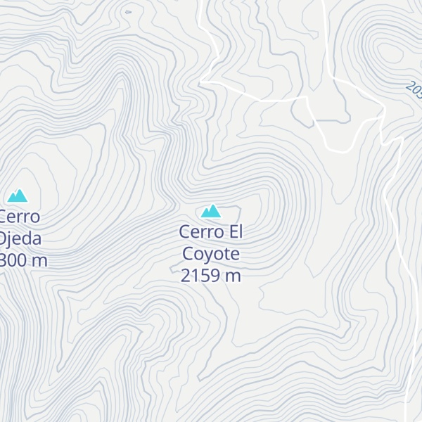 Map of Cerro El Coyote