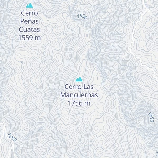 Map of Cerro Las Mancuernas