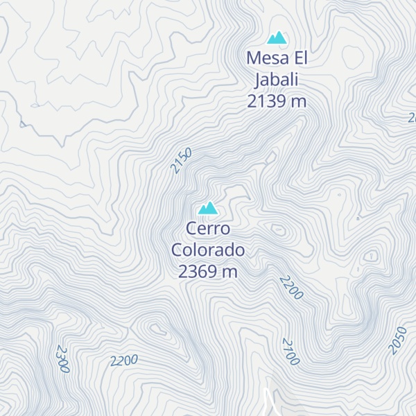 Map of Cerro Colorado