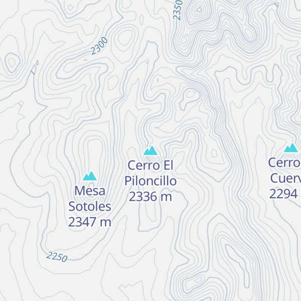 Map of Cerro El Piloncillo