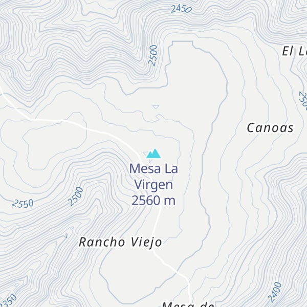 Map of Mesa La Virgen