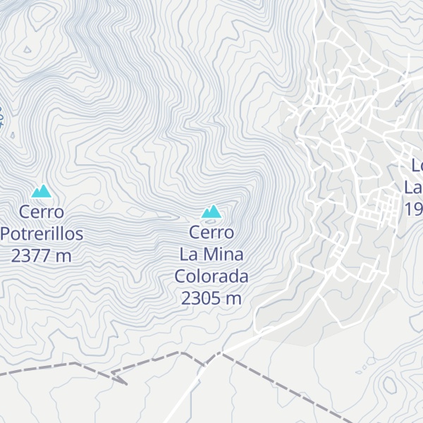 Map of Cerro La Mina Colorada