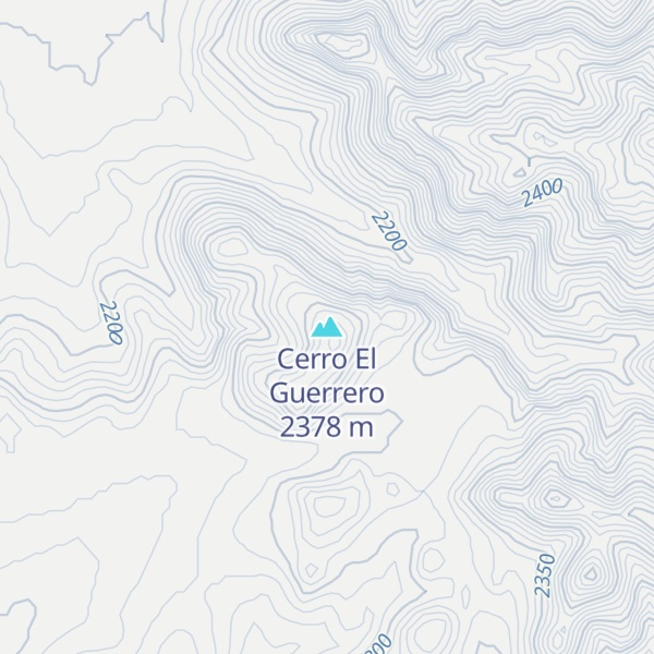 Map of Cerro El Guerrero
