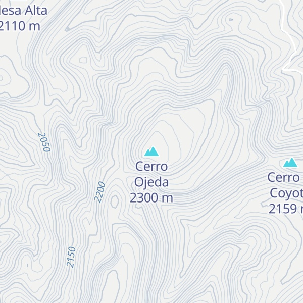 Map of Cerro Ojeda