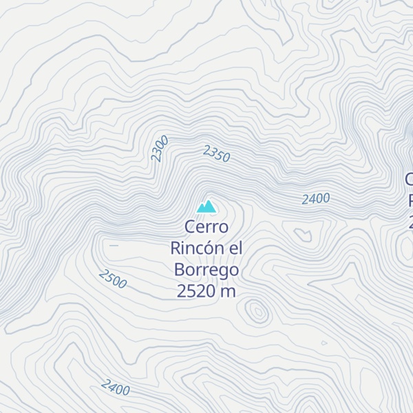 Map of Cerro Rincón el Borrego