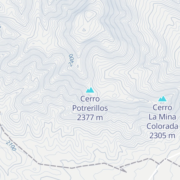 Map of Cerro Potrerillos