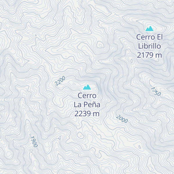 Map of Cerro La Peña