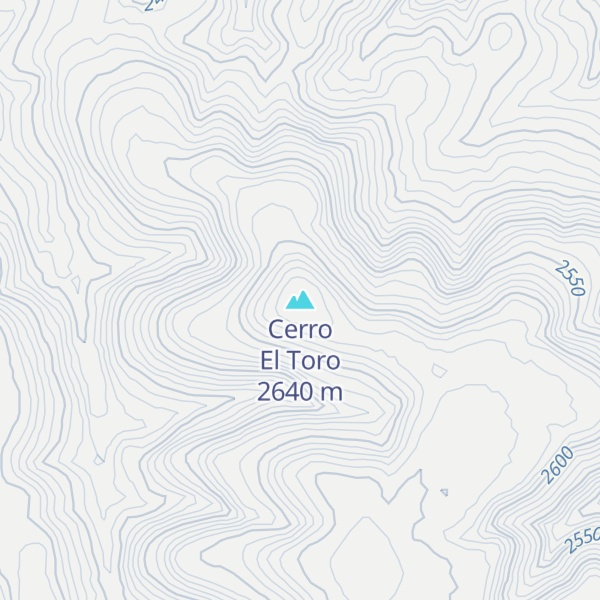 Map of Cerro El Toro