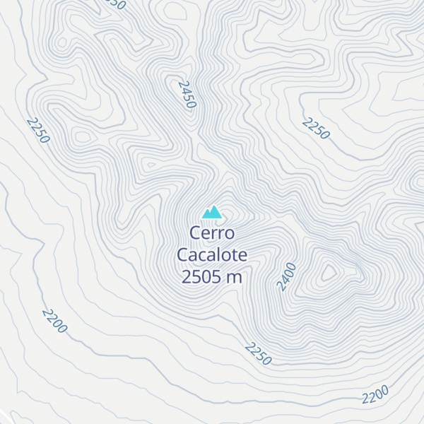 Map of Cerro Cacalote