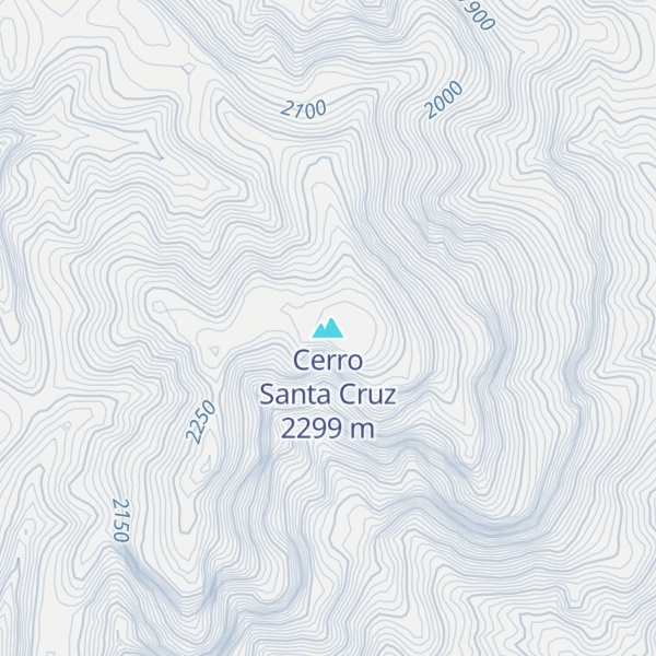 Map of Cerro Santa Cruz
