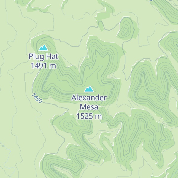 Map of Alexander Mesa