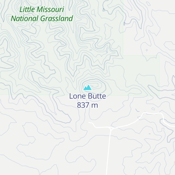 Map of Lone Butte