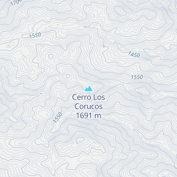 Map of Cerro Los Corucos
