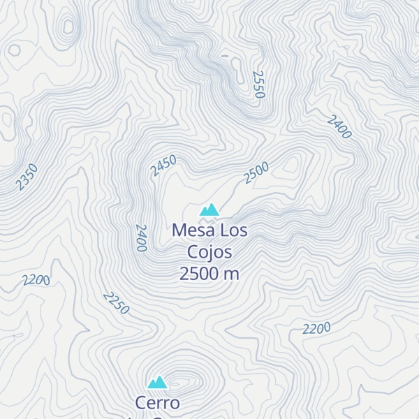 Map of Mesa Los Cojos
