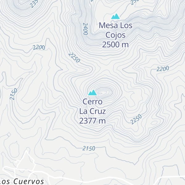 Map of Cerro La Cruz