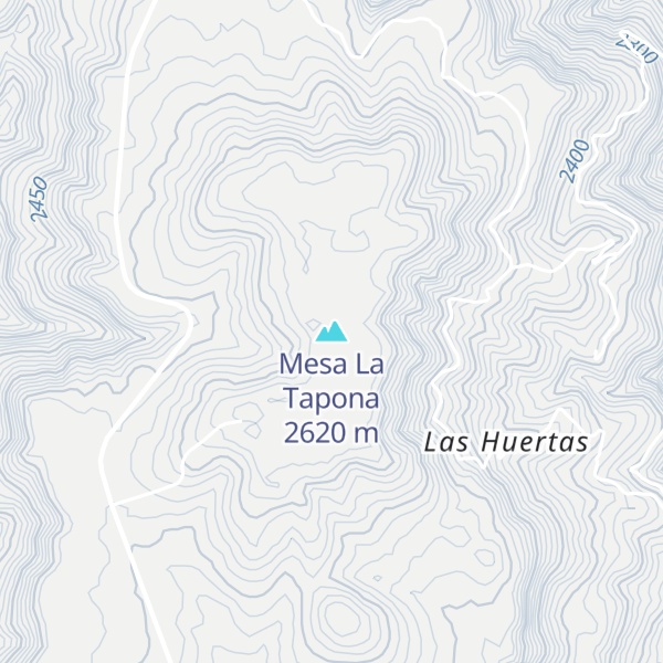 Map of Mesa La Tapona