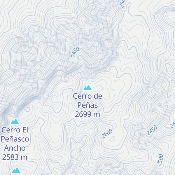 Map of Cerro de Peñas