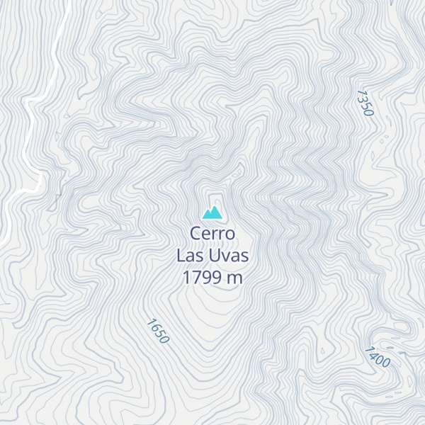 Map of Cerro Las Uvas