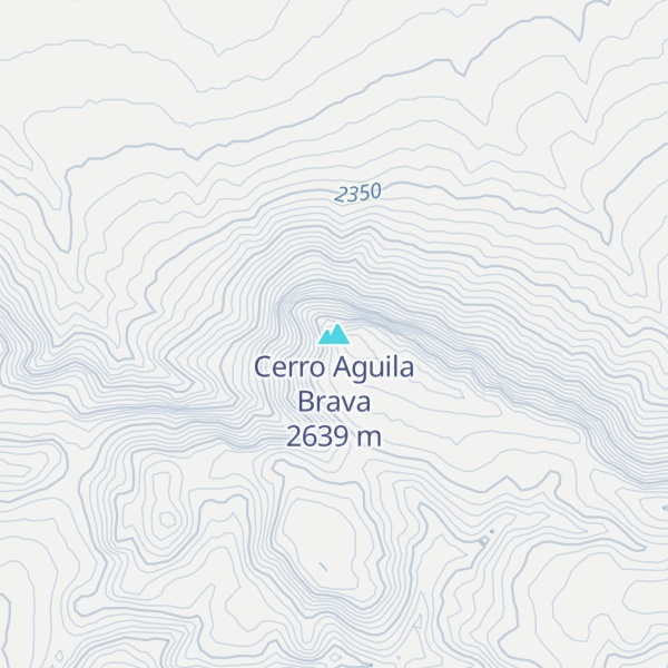 Map of Cerro Aguila Brava