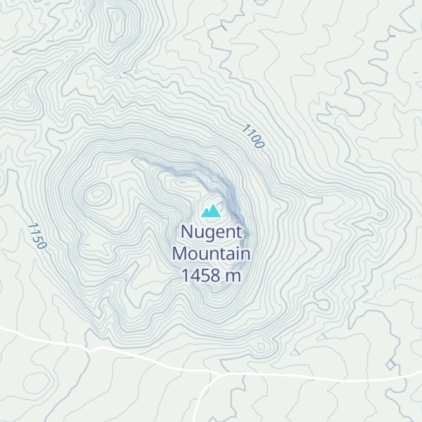 Map of Nugent Mountain