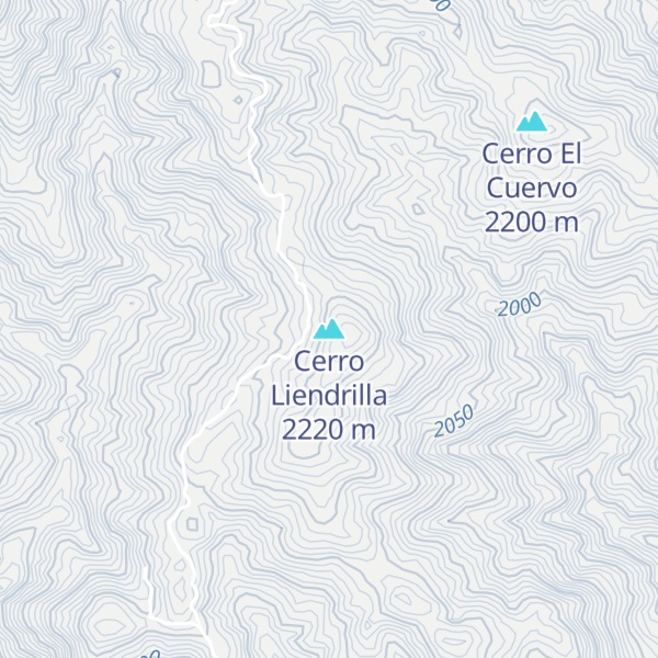 Map of Cerro Liendrilla