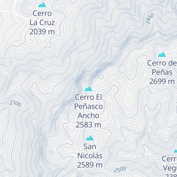 Map of Cerro El Peñasco Ancho