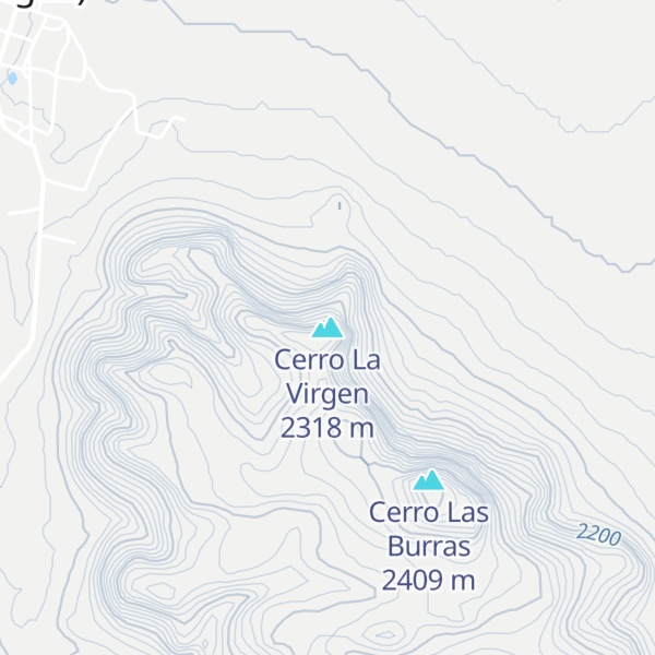 Map of Cerro La Virgen