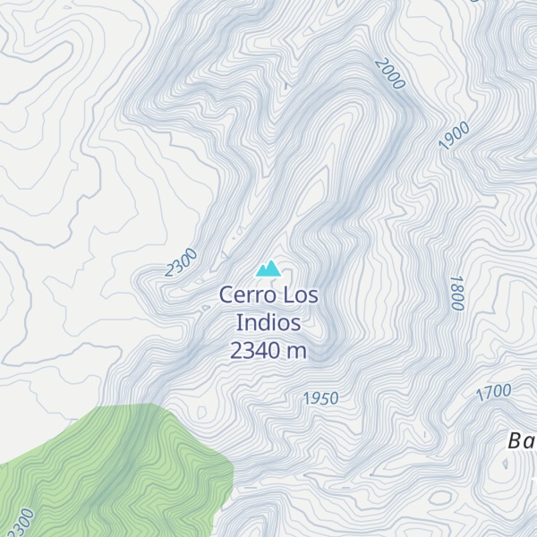 Map of Cerro Los Indios