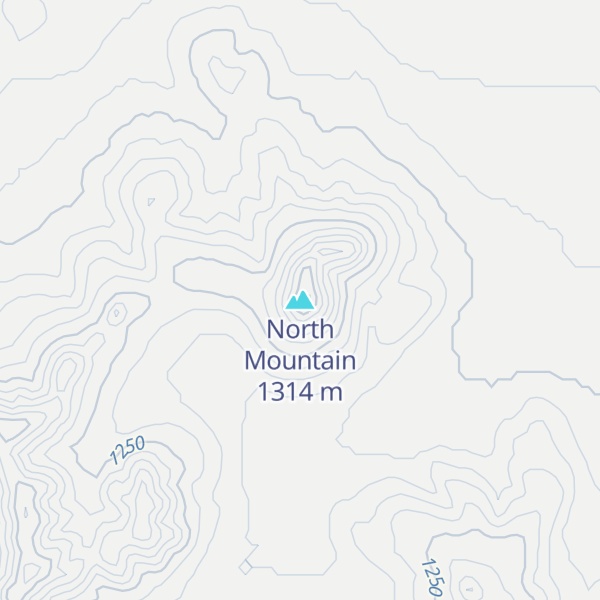 Map of North Mountain