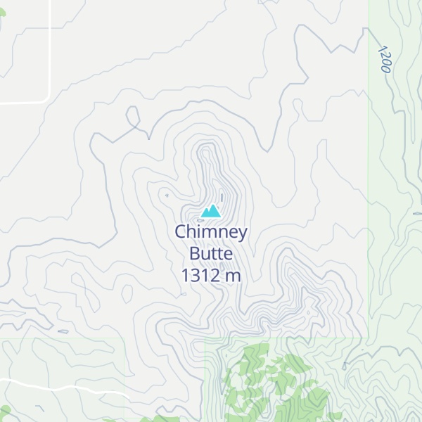 Map of Chimney Butte