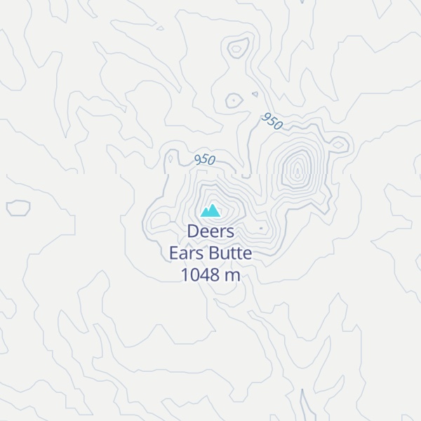 Map of Deers Ears Butte